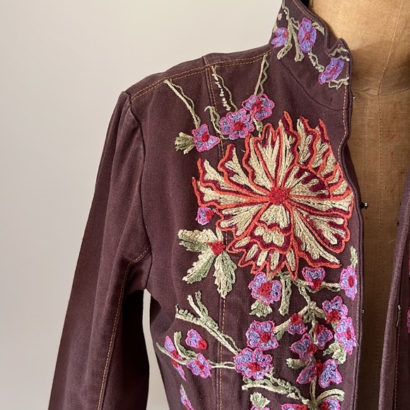 Vintage Embroidered Floral Duster Coat - Picture 10 of 16